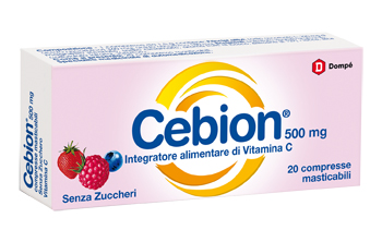 CEBION SENZA ZUCCHERO 20 COMPRESSE MASTICABILI