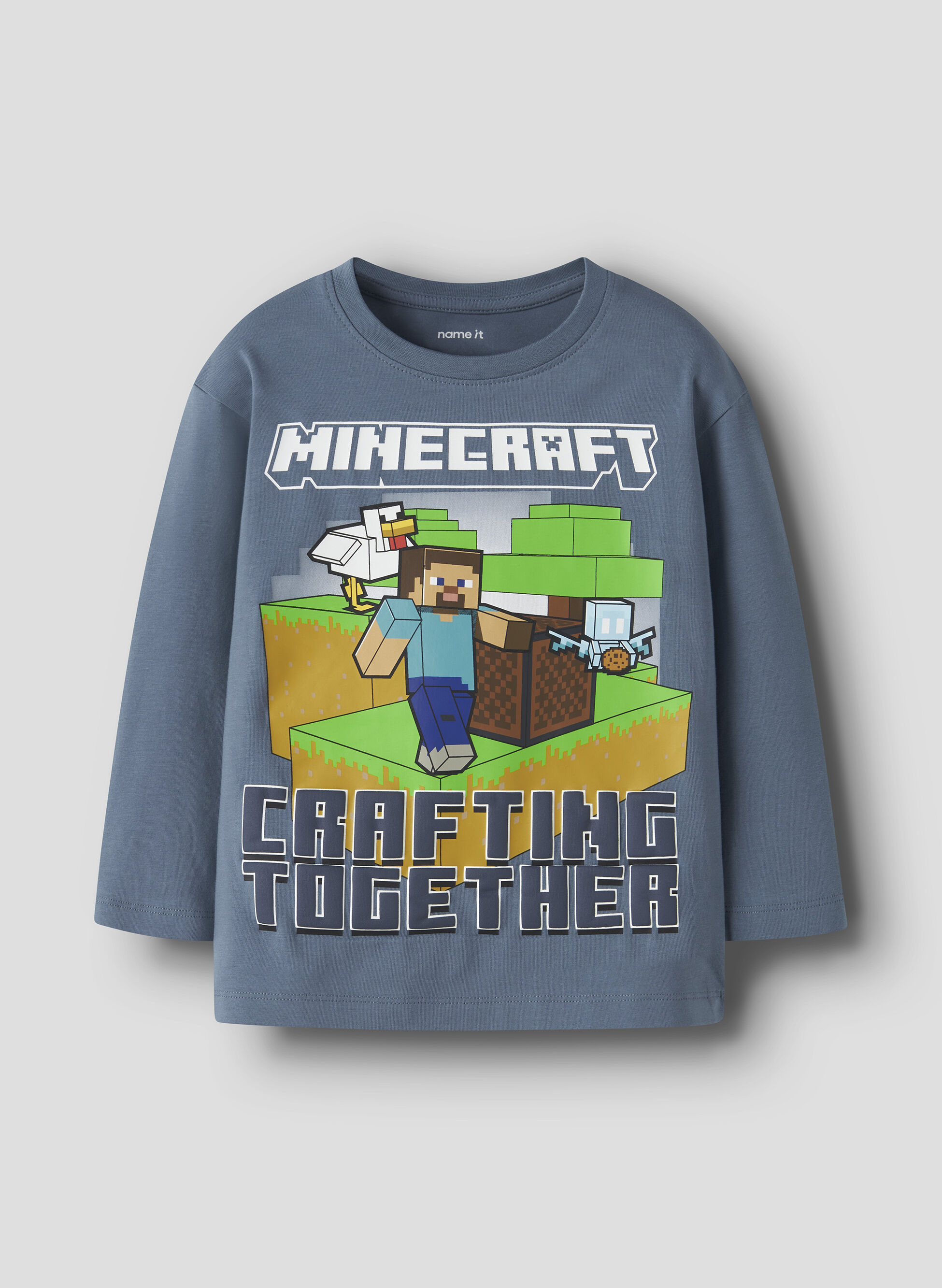 T-SHIRT SYVER STAMPA MINECRAFT BAMBINO