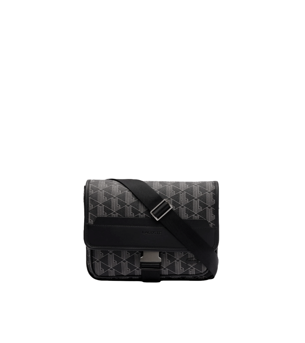 SHOULDER BAG LACOSTE THE BLEND MONOGRAM BLACK MAN